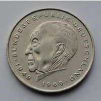 Германия 2 марки. Конрад Аденауэр. 1986. D