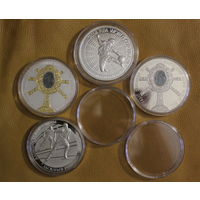 Капсула для монет внутренний диаметр 65 мм, подходит для любых монет максимальным диаметром 65 мм, ранее выпущенных Нацбанком РБ