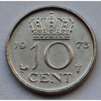 Нидерланды 10 центов, 1973 г.
