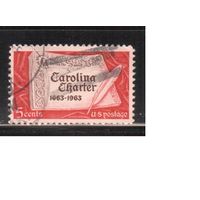 США-1963, (Мих.839) , гаш. , Устав Каролины (одиночка)