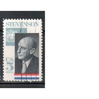 США-1965, (Мих.891) , гаш. , Личности, ООН(одиночка)