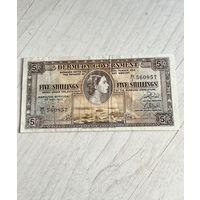 Бермудские острова 5  долларов 1957 г.