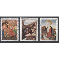Живопись. Религия. Дагомея. 1966. 3 марки (полная серия). Michel N 292-295 (20,0 е)
