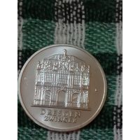 ГДР 5 марок 1985 Дрезден ЦВИНГЕР