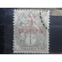 Марокко, Французская почта, 1908, Стандарт, надпечатка