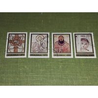 Польша 1971 Археология. Живопись. Фрески из собора Фарас, Нубия. 4 марки