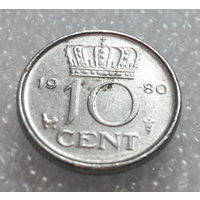 10 центов 1980 Нидерланды #01