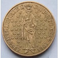 Франция 10 франков 1987 г. Тысячелетие династии Капетингов