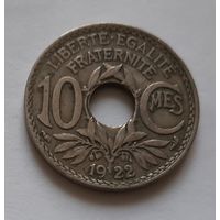 10 сантимов 1922 г. Франция