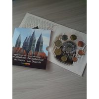 Бельгия 2009 год. 1, 2, 5, 10, 20, 50 евроцентов, 1, 2 евро. Официальный набор монет в буклете.