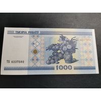 1000 рублей 2000 года, серия ТБ - UNC