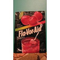 Этикетка от растворимого напитка Fla-Vor-Aid (вишнёвый).