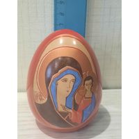 Пасхальное яйцо фарфор роспись Казанская Божья Матерь с младенцем