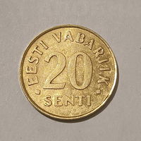 20 центов 1992 г. Эстония