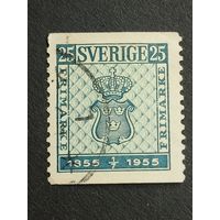 Швеция 1955. 100-летие маркам Швеции