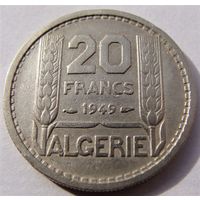 Алжир. "Французский"  20 франков 1949 год  KM#91  Тираж: 25.556.000