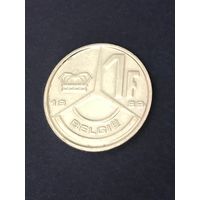 Бельгия 1 франк 1989 -ё-