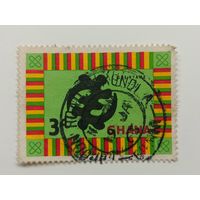 Гана 1961. Национальные символы. Надпечатка "GYE NYAME"