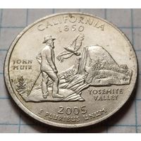 США 1/4 доллара, 2005 Квотер штата Калифорния      P     ( 2-5-5 )