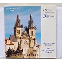 Чехия 2001 набор 9 монет в буклете BUNC "Тынский храм"