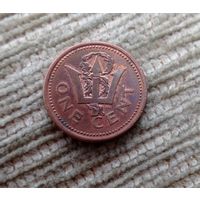 Werty71 Барбадос 1 цент 1987 Трезубец