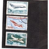 Франция. Ми-987,1231, 1514 . Авиация. Самолеты. 1954,1959,1965