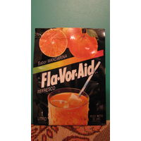 Этикетка от растворимого напитка Fla-Vor-Aid (мандарин).