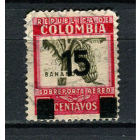 Колумбия - 1939 - Бананы с надпечаткой 15 на 20С - [Mi.398] - 1 марка. Гашеная.  (Лот 46CL)