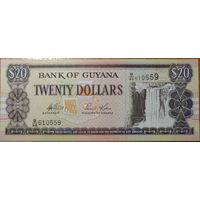 Гайяна 20 долларов 1989г. UNC