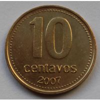 Аргентина 10 сентаво, 2007 г. Магнитная.