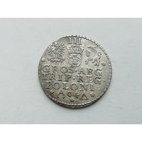 Трояк ,3 гроша 1594г Мальборг.