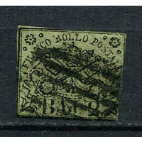 Папская область (Италия) - 1852 - Герб 2Baj - [Mi.3a] - 1 марка. Гашеная.  (LOT Df8)