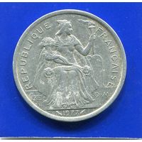 Французская Полинезия 2 франка 1977