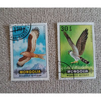 Монголия, птицы, 2 марки