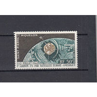 Космос. Телстар 1. Сен-Пьер и Микелон. 1962. 1 марка (полная серия). Michel N 397 (8,0 е).