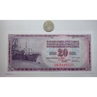 Werty71 Югославия 20 динаров 1978 UNC банкнота