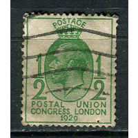 Великобритания - 1929 - Король Георг V 1/2Р - [Mi.170x] - 1 марка. Гашеная.  (LOT EX29)-T10P30