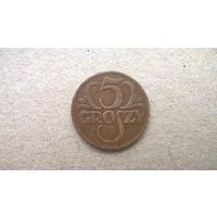 Польша 5 грошей, 1928г. (D-62)