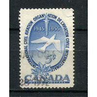 Канада - 1955 - 10 летие Международной организации гражданской авиации - [Mi. 303] - полная серия - 1 марка. Гашеная.  (Лот 22EF)-T7P6