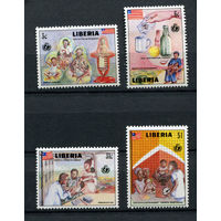 Либерия - 1988 - Компания выживания детей ООН - [Mi. 1400-1403] - полная серия - 4 марки. MNH.