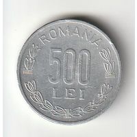 Румыния 500 лей 1999 года. Краузе KM# 145. Состояние XF!