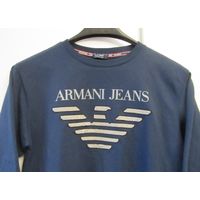 ARMANI JEANS Оригинал Армани Синяя Байка Джемпер Худи Пуловер Свитшот Хлопок Размер М - L - XL