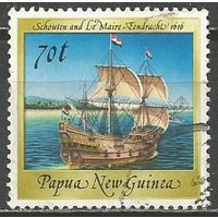 Папуа Новая Гвинея. Парусник "Eendracht". 1987г. Mi#546.