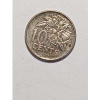 Тринидад и Тобаго 10 центов 2005 года .