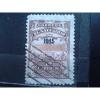 Сальвадор, 1915. Стандарт, надпечатка "1915" на марке 1907 г.