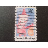 США 1984 Рождество, рисунок ребенка