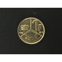 Бельгия 1 франк 1991 -ё-