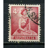 Австралия - 1959 - Королева Елизавета II 4P - [Mi.291A] - 1 марка. Гашеная.  (LOT AK10)