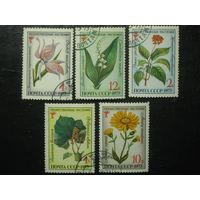 СССР 1973 Лекарственные растения Цветы Флора 5 марок