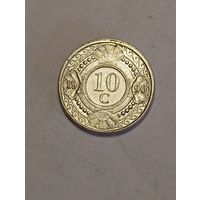 Антилы 10 центов 1990 года